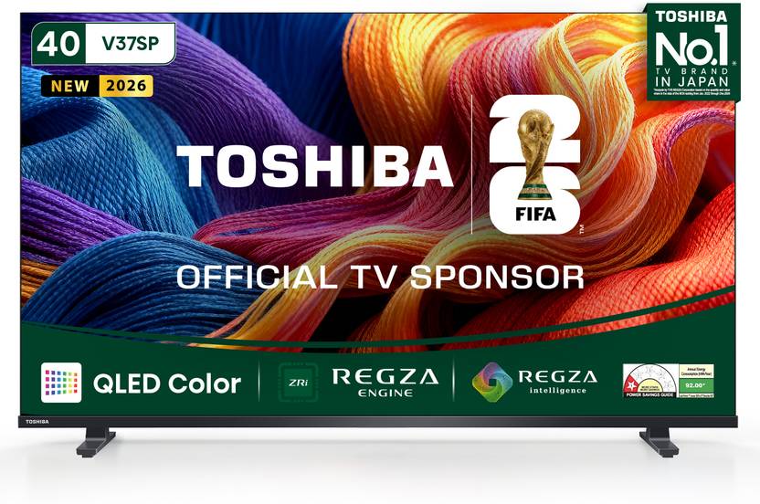Toshiba 100 cm (40 inch) QLED Full HD Smart VIDAA TV 2026 Edition with QLED Color, REGZA Engine, REGZA Intelligence+, Game Mode, REGZA Power (40V37SP)