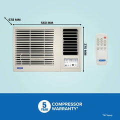 Blue Star 0.8 Ton 2 Star Fixed Speed Window AC (2026 Model, Copper Condenser, WFA209LXU)-4