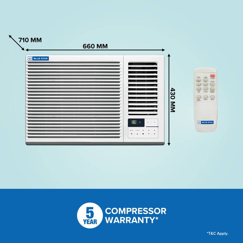 Blue Star 1.5 Ton 3 Star Fixed Speed Window AC (2026 Model, Copper Condenser, WFA318GXU)-4