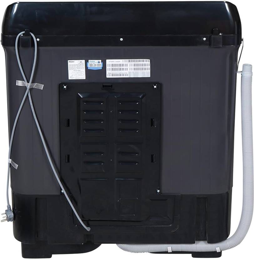 Haier 9 kg 5 Star Semi Automatic Washing Machine with Thunder Pulsator (HTW90-196BBK, Black)-4