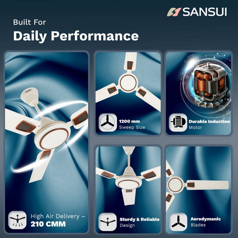 Sansui AeroSpin Max 1200 mm Ceiling Fan-4