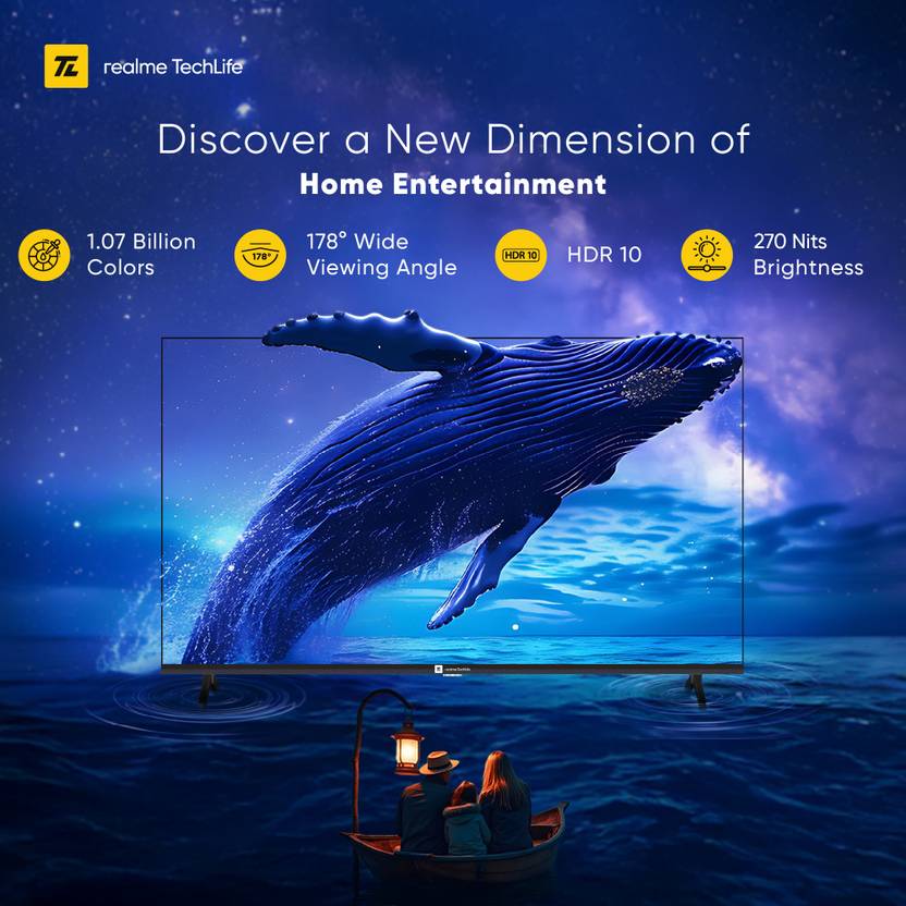 Realme TechLife 109 cm (43 inch) QLED Ultra HD (4K) Smart Google TV 2026 Edition (43UHDGQRVHSQ)-3