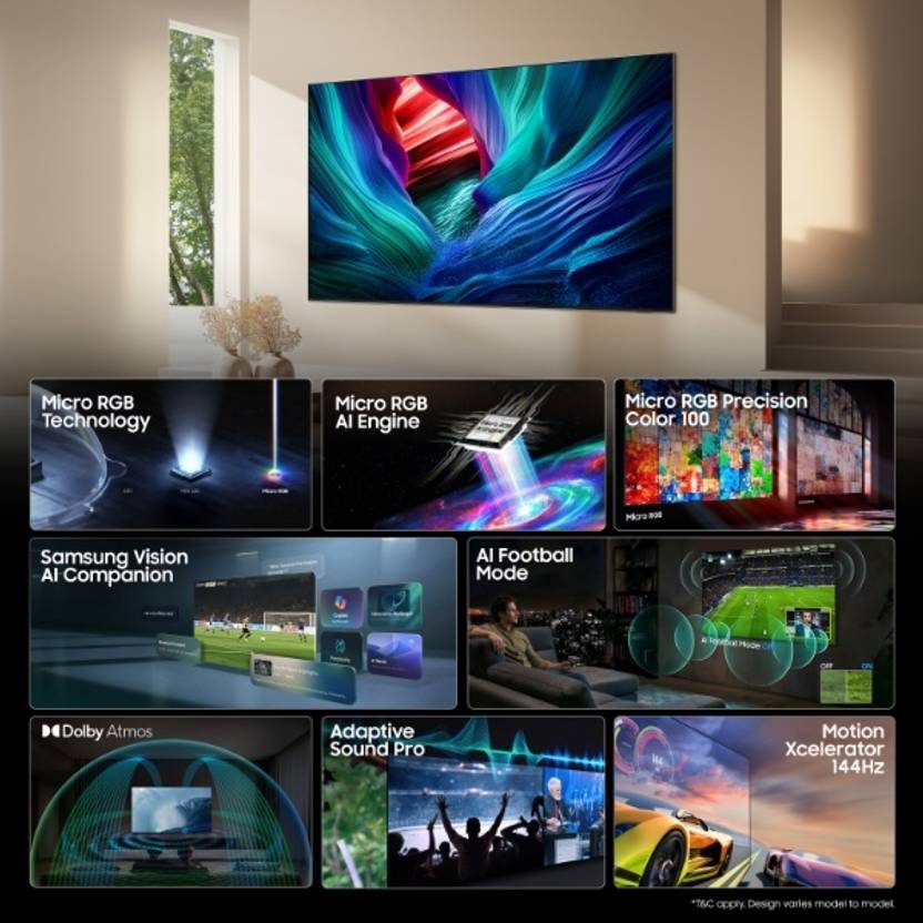 Samsung 138 cm (55 inch) Ultra HD (4K) Micro RGB Smart Tizen TV 2026 Edition (MRA55R85HAULXL)-2