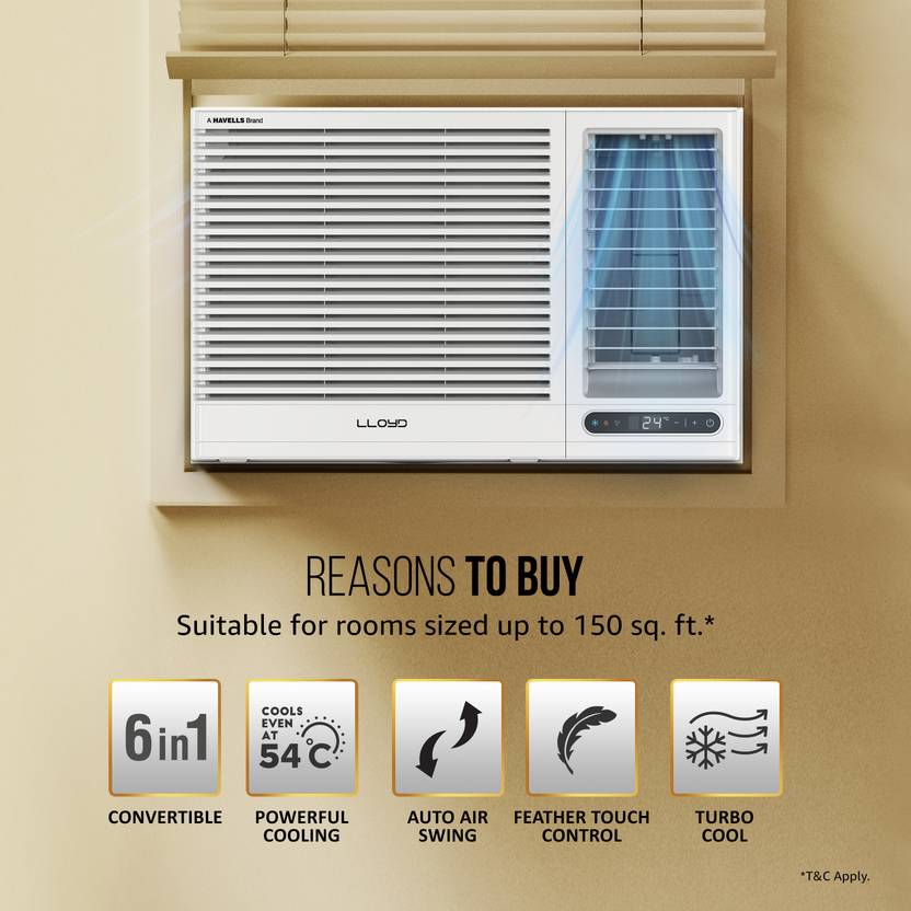 Lloyd 2026 Model 1.5 Ton 3 Star Window Inverter AC (GLW18I3AGSPR, White)-4