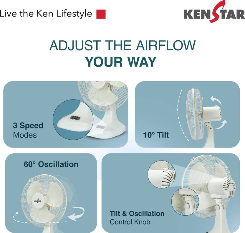Kenstar Voltix Pro 400 mm Table Fan-5
