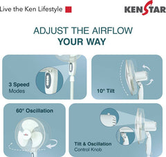 Kenstar BreezeX P 400 mm Pedestal Fan-5