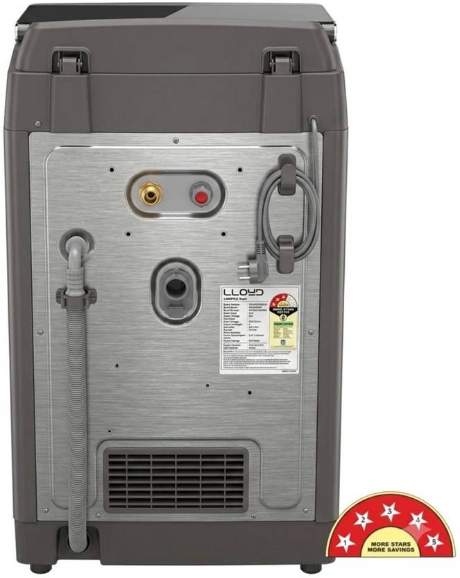 Lloyd 9.5 kg Fully Automatic Front Load Washing Machine with In-built Heater Black (GLWT955N12SS)-2