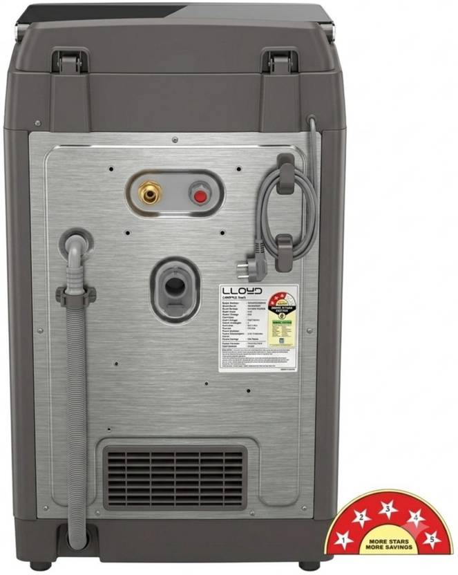 Lloyd 8.5 kg Fully Automatic Front Load Washing Machine with In-built Heater Black (GLWT855N12SS)-2