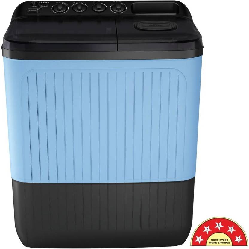 Lloyd 8 kg Semi Automatic Top Load Washing Machine Blue, Black (GLWS805AODIB)