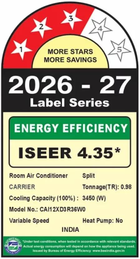 Carrier 2026 Model 2 Ton 3 Star Split Inverter with Wi-fi AC (CAI24XD3R36W0, White)-3