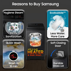 Samsung 10 kg 5 Star Fully Automatic Top Load Washing Machine (WA40F10H2BTL, Eco Bubble Technology, Black Cavier)-4