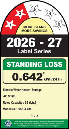 A. O. Smith AO Smith HAS-X-035-LHS 35 L Storage Water Geyser-4