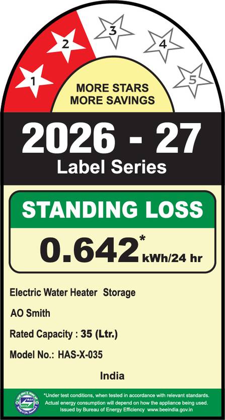 A. O. Smith AO Smith HAS-X-035-LHS 35 L Storage Water Geyser-4