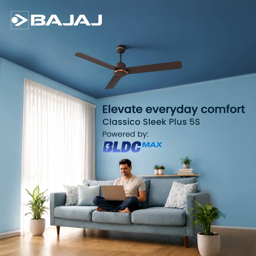 BAJAJ Classico Sleek Plus 1200 Mm Redwalnut Cf 1200 Mm Ceiling Fan-3