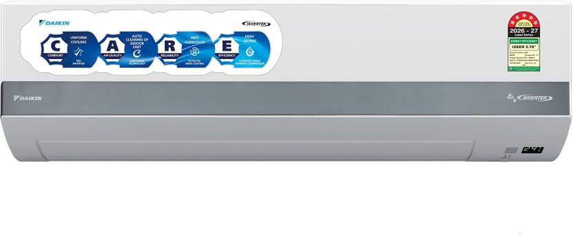Daikin 2026 Model 1.71 Ton 5 Star Split Inverter with Wi-fi AC (FTKR60XV16MAA+RKR60XV16MAA, White)-1
