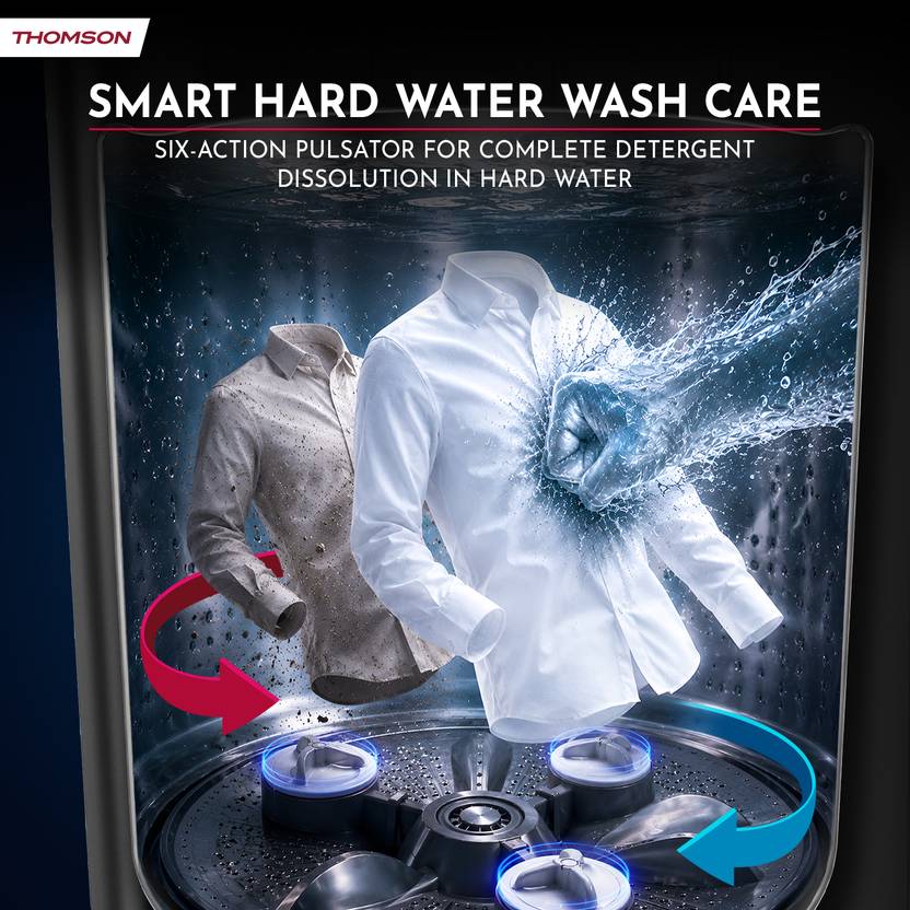 Thomson 7.5 kg 5 Star Aqua Magic with Double Waterfall, Detergent Box, 3D Rollers Technology, Magic Filter, Collar Scrubber, Turbo Dry Technology, (TSA7500SP)-4