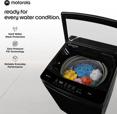 Motorola 14 kg with Magic Filter and Glass Lid Fully Automatic Top Load Washing Machine Black (MTTL1405NNNDBL)-4