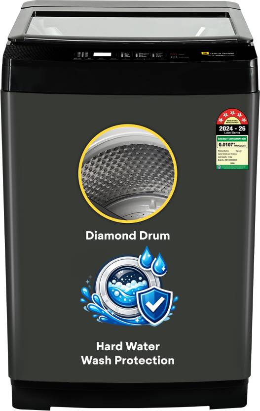 Realme TechLife 14 kg with Hard Water Wash Protection Fully Automatic Top Load Washing Machine Grey (RMTL1405NNNDGR)-1