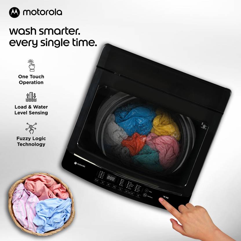 Motorola 14 kg with In-built Heater and Hard Water Wash Fully Automatic Top Load Washing Machine with In-built Heater Black (MTTL1405NHNDBL)-4