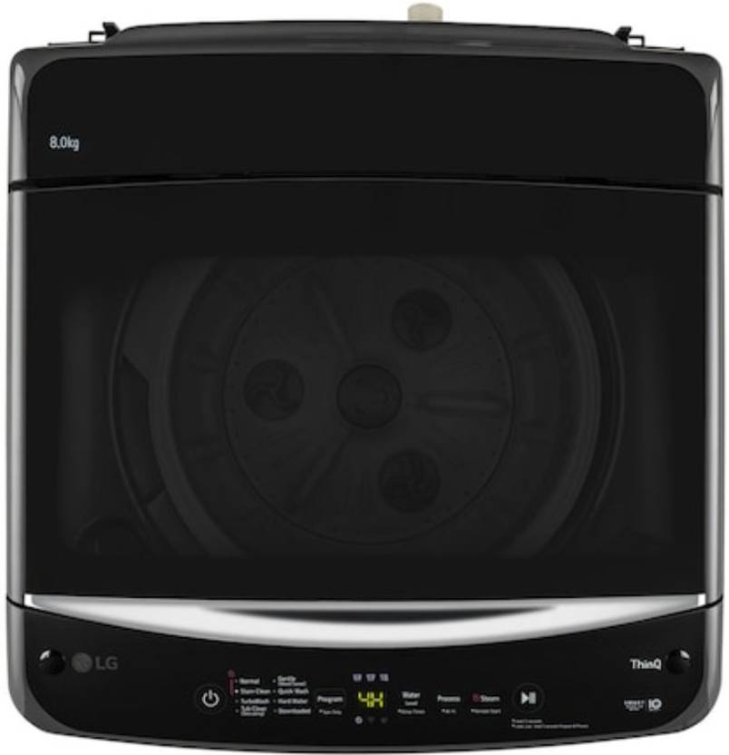 LG 8 kg Fully Automatic Top Load Washing Machine with In-built Heater Black (T80V4MB1S)-2