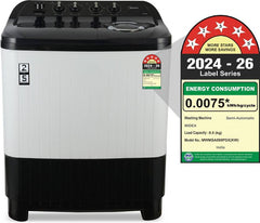 Midea 8 kg Semi Automatic Top Load Washing Machine Black, White (MWMSA080PDX(KW))-3