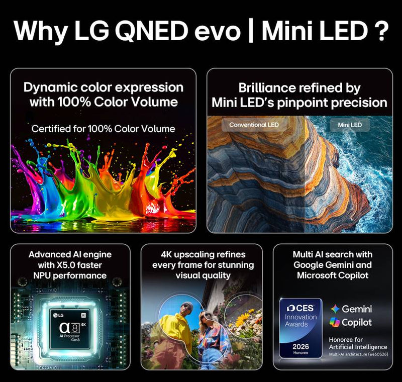 LG AI QNED evo 82 189 cm (75 inch) Ultra HD (4K) Mini LED Smart WebOS TV 2026 Edition with Dynamic QNED Color Pro, Mini LED with Precision HDR Master (75QNED82BLA)-2