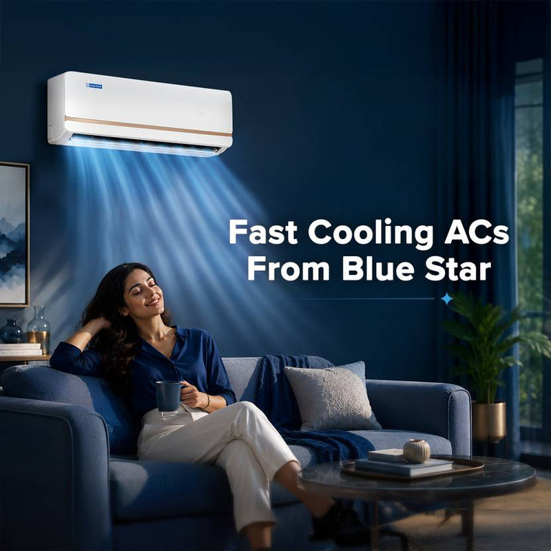 Blue Star 2026 Model 1.5 Ton 2 Star Split Fixed Speed AC (FA218TXU, White)-3