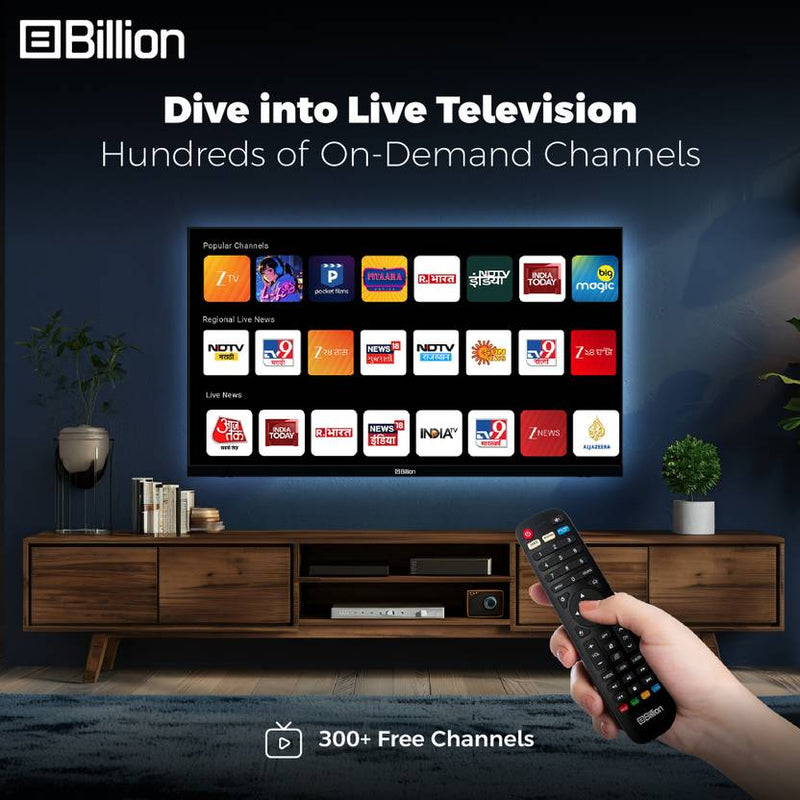 Billion 80 cm (32 inch) QLED HD Ready Smart Android TV 2026 Edition with Thunder OS, Live TV, Netflix, 100+ Apps, 20W Speakers, 300 Nits Brightness, (32HDSQBWWTQ)-2