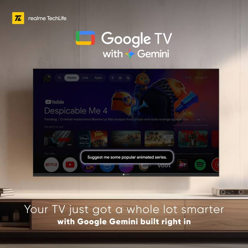 Realme TechLife 139 cm (55 inch) QLED Ultra HD (4K) Smart Google TV 2026 Edition (55UHDGQRASDQ)-4