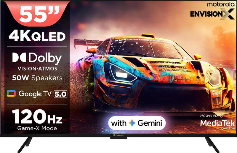 Motorola 140 cm (55 inch) QLED Ultra HD (4K) Smart Google TV 2026 Edition (55UHDGQMGSDQ)-1