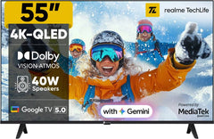 Realme TechLife 139 cm (55 inch) QLED Ultra HD (4K) Smart Google TV 2026 Edition (55UHDGQRASDQ)-1