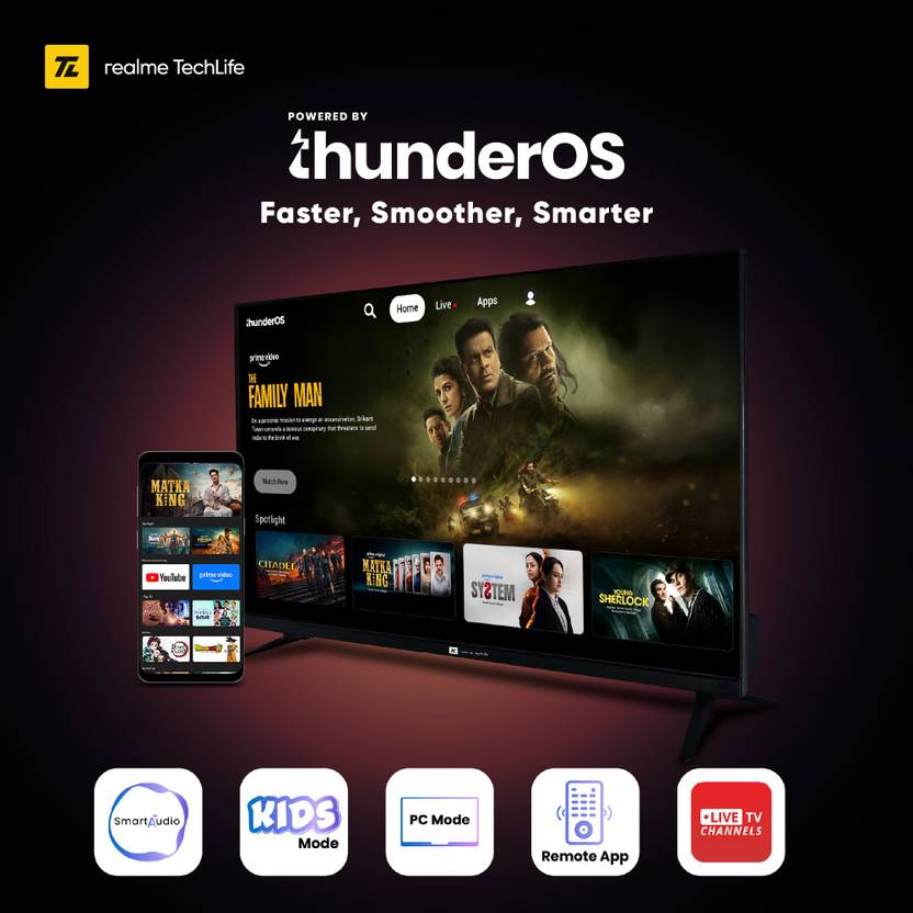 Realme TechLife 80 cm (32 inch) QLED HD Ready Smart Android TV 2025 Edition (32HDSQRAWTQ)-4
