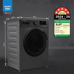 Voltas Beko 10 kg Fully Automatic Front Load Washing Machine with In-built Heater Grey (WFL1014B7JVBKA / AXV)-3