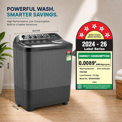 Hisense 9 kg Semi Automatic Top Load Washing Machine Black (WS9005SBB5)-2