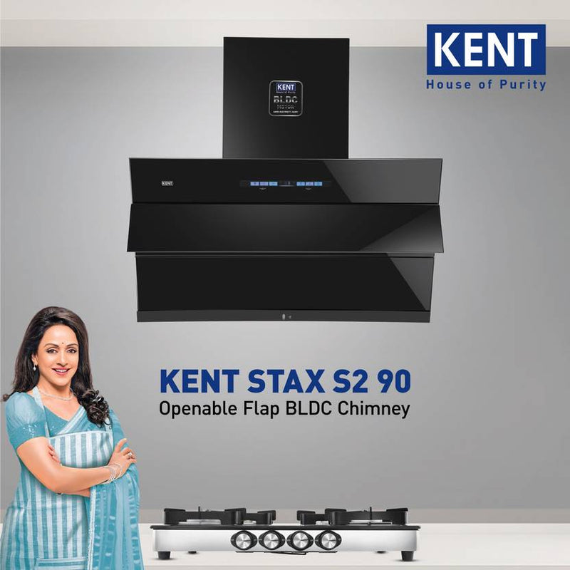 Kent Stax S2 90 cm 1900 CHM 90 cm Inclined Openable Flap Design Kitchen Chimney BLDC Motor Powerful Suction 1900m/hr Gesture & Touch Control Auto-2