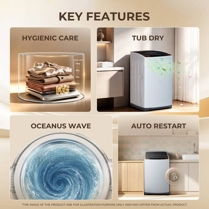 Haier 6.5 kg Fully Automatic Top Load Washing Machine Silver (HWM65-FEN)-2