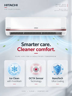 Hitachi Sumo 3700XXL Convertible 2 Ton 3 Star Inverter Split Smart AC with Octa Sensor (Copper Condenser, RAS.Y324PCDISL)-4