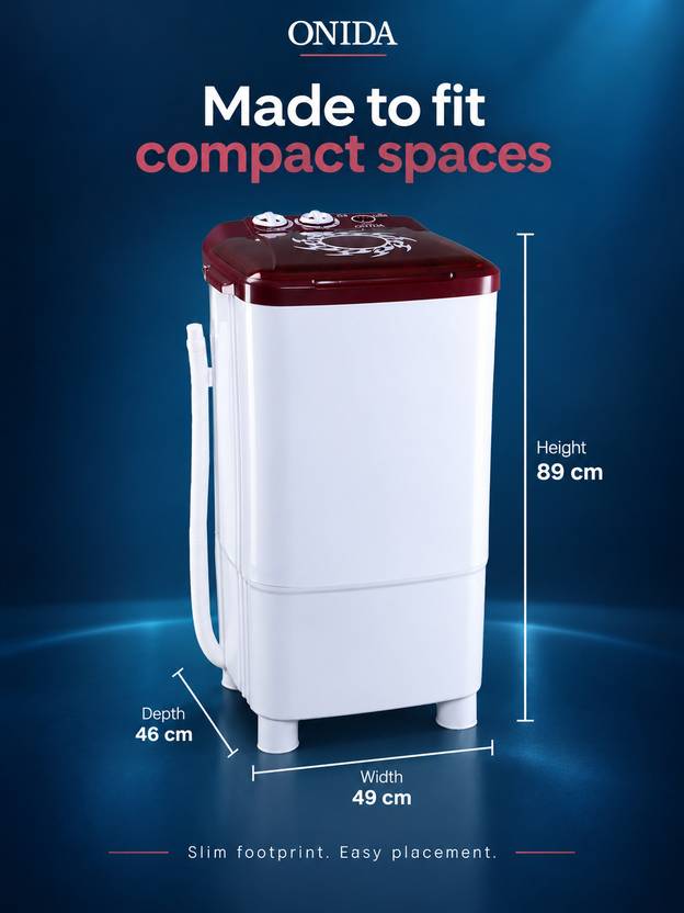 Onida 9 kg Washer only White, Maroon (LILIPUT/W90W)-3