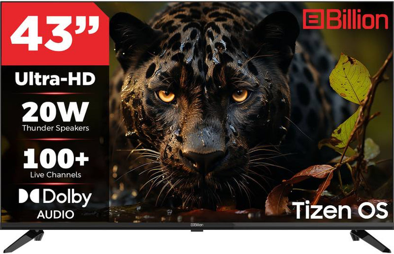 Billion 109 cm (43 inch) Ultra HD (4K) LED Smart Tizen TV 2026 Edition (43UHDTDBXXTB)-1