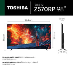 Toshiba Z570RP 247.5 cm (98 inch) QLED Ultra HD (4K) Smart VIDAA TV with 144Hz Native Panel, Game Mode Pro, REGZA Engine ZRi, Dolby Vision IQ, (98Z570RP)-4