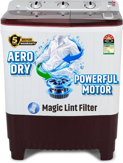 Kenstar 7.5 kg 5Star Rated High Performance Motor With 1350RPM, 5-Fin Pulsator, Aero Dry Function, Magic Lint Filter Semi Automatic Top Load Washing (KSSA755NNNDM)-1