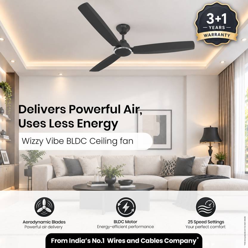 Polycab Wizzy Vibe BLDC Motor 1200 mm Ceiling Fan-3