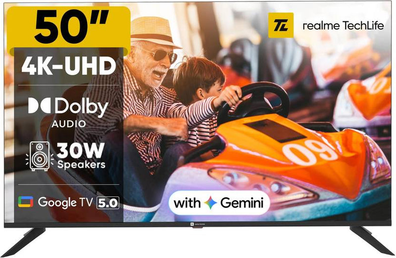 Realme TechLife 126 cm (50 inch) Ultra HD (4K) LED Smart Google TV (50UHDGDRDDVB)-1