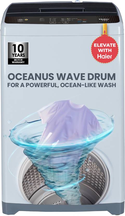 Haier 6.5 kg Fully Automatic Top Load Washing Machine Silver (HWM65-FEN)-1