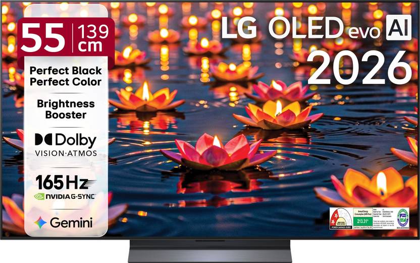 LG 139 cm (55 inch) OLED Ultra HD (4K) Smart WebOS TV 2026 Edition (OLED55C6PLA)