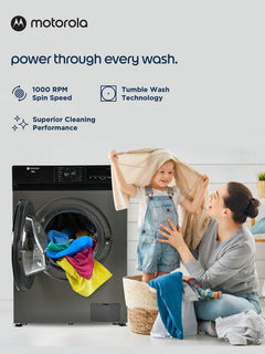 Motorola 8 kg Fully Automatic Front Load Washing Machine with In-built Heater Grey (MTFL805NHIDG)-4