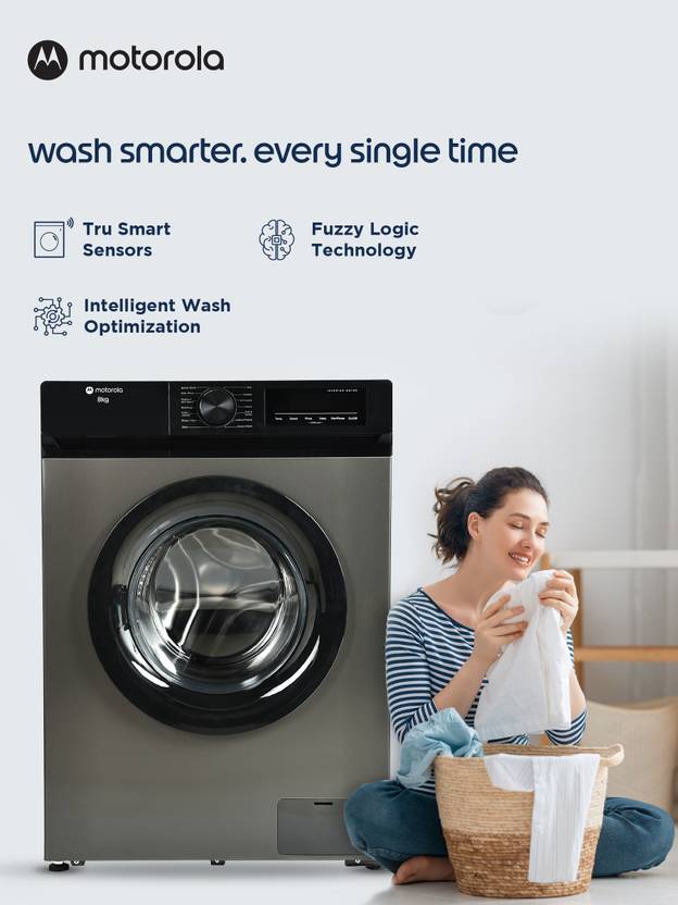 Motorola 8 kg Fully Automatic Front Load Washing Machine with In-built Heater Grey (MTFL805NHIDG)-3