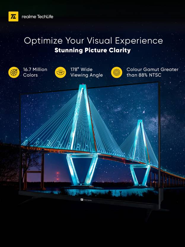Realme TechLife 80 cm (32 inch) QLED HD Ready Smart Android TV 2026 Edition with Thunder OS, Live TV, Netflix, 100+ Apps, 20W Speakers, 300 Nits (32HDSQRWWTQ)-4