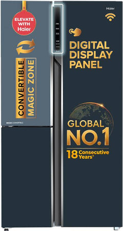 Haier 598 L Frost Free Side by Side Convertible Refrigerator with 83% Convertible Fridge SpaceDigital Control Panel360 Degree CoolingMagic-5