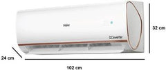 Haier 2024 Model 1.6 Ton 5 Star Split Inverter AC - Pearl White